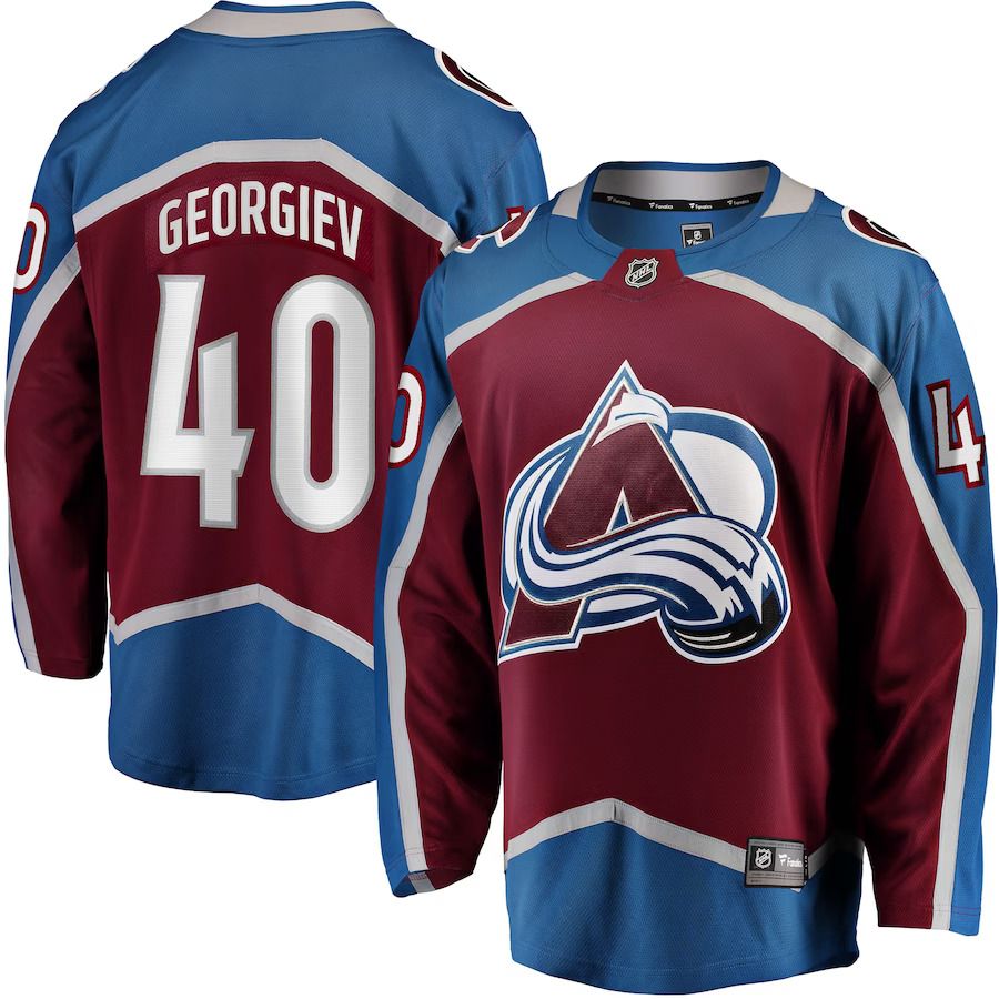 Men Colorado Avalanche #40 Alexandar Georgiev Fanatics Branded Burgundy Home Breakaway Player NHL Jersey